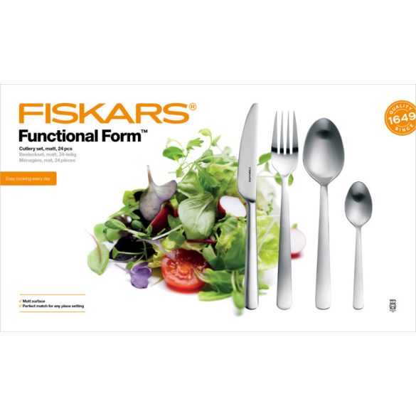 Fiskars Functional Form 24 részes evőeszközkészlet matt