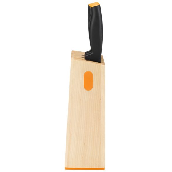 Fiskars Functional Form késblokk 5 késsel nyers fa színű (1014211) Ajándék köténnyel