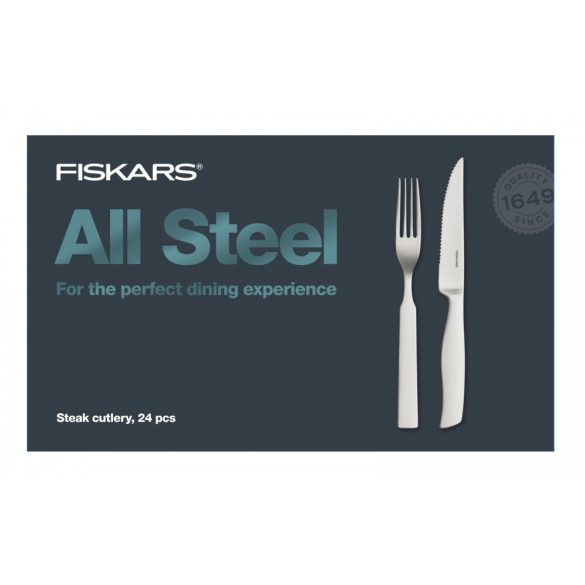 Fiskars All Steel Steak 24 részes evőeszköz készlet