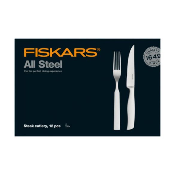 Fiskars All Steel Steak 12 részes evőeszköz készlet
