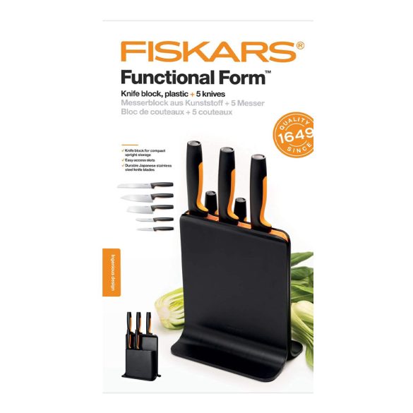 Fiskars FF Késblokk műanyag 5 késes