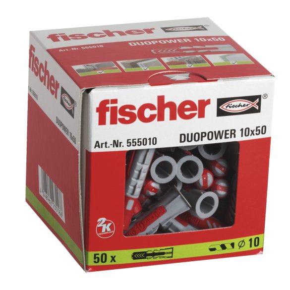 Fischer Univerzális tipli Duopower 10x50 (1 doboz=50db)