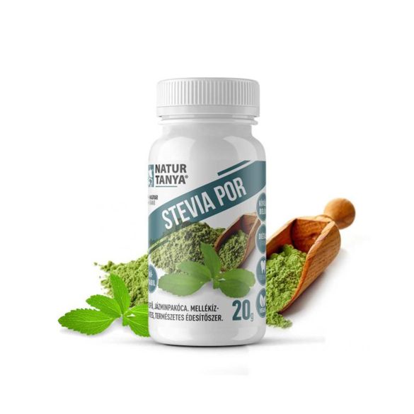 Dr. Natur étkek Stevia por (Édesfű, Jázminpakóca) Sütéshez, főzéshez, teaként és kozmetikai célokra.