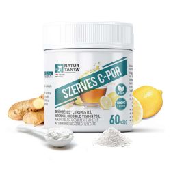   Natur Tanya Szerves C-por – azonnal oldódó, gyömbéres - citromos ízű C-vitamin por, 60 adag