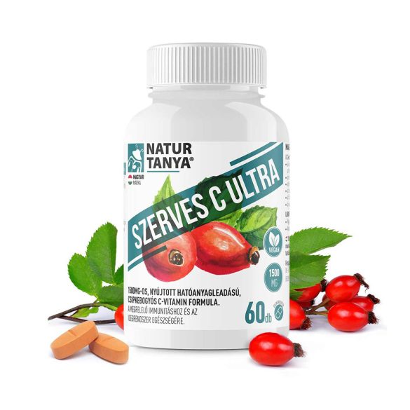 Natur Tanya Szerves C ULTRA 1500 mg Retard C-vitamin, csipkebogyó kivonattal
