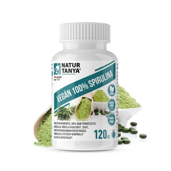 Natur Tanya Vegán 100% Spirulina - adalékanyagmentes mikroalga 120db