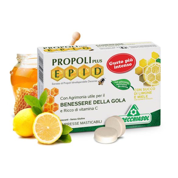 Specchiasol Cukormentes Propolisz szopogatós tabletta mézes-citromos íz - EPID szabadalom, 600 mg-os kivonat.