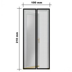 Mágneses szúnyogháló függöny ajtóra, fekete 210x100cm
