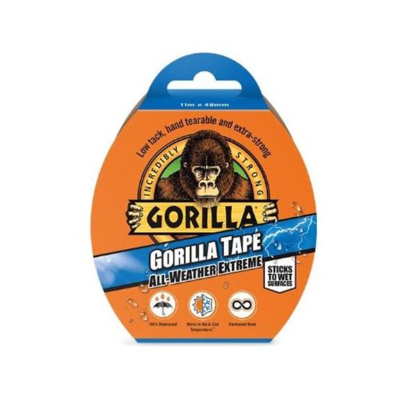 Gorilla TAPE All Weather fekete extra erős ragasztószalag 11mx48mm