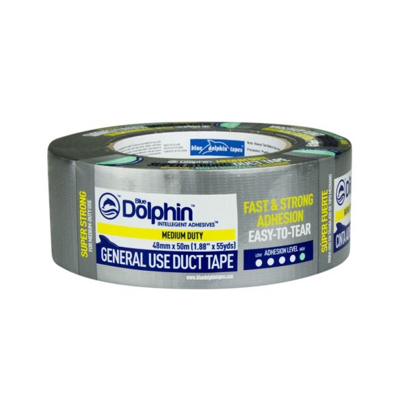 Blue Dolphin Duct Tape Szürke szövetszálerősítésű ragasztószalag 48mmx50m