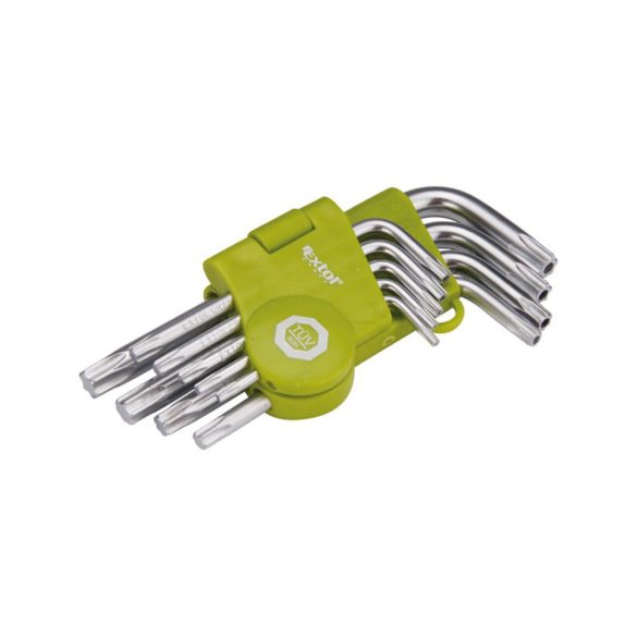 Extol 9 részes rövid torx kulcs készlet T10-T50