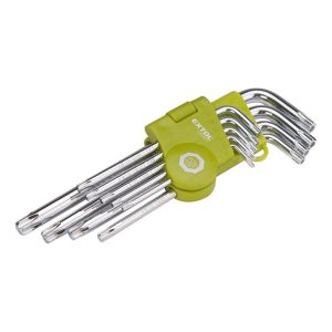 Extol 9 részes lyukas torx kulcs készlet Cr40