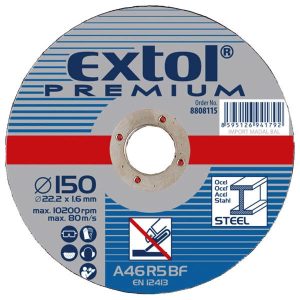 Extol csiszoló korong acélhoz kék 125×6,0×22,2mm