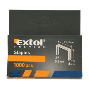 Extol tűzőgépkapocs (11,3×0,52×0,7); 8mm, 1000db