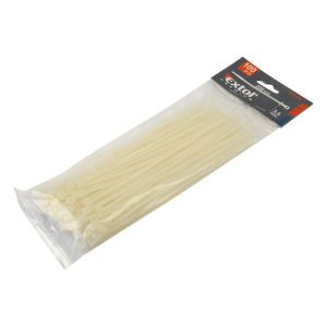 Extol kábelkötegelő fehér nylon 100db, 2,5×150mm