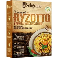   Soligrano Vegán rizottó pirospaprikával, sárgarépával és curryvel 100g