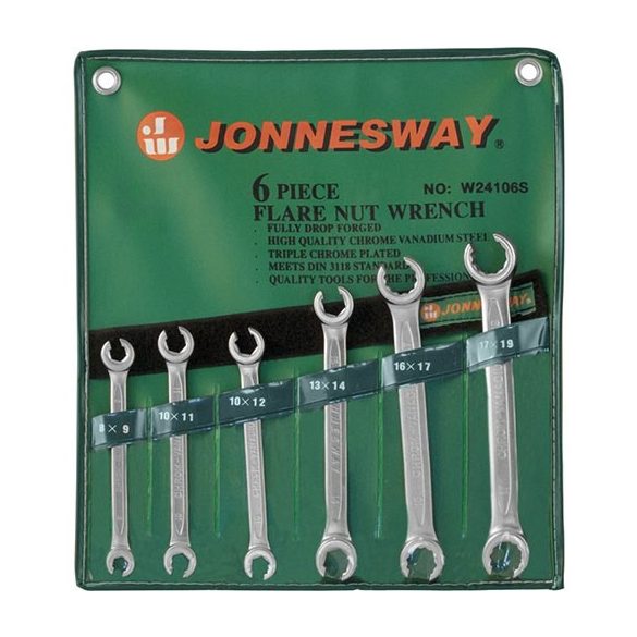 Jonnesway fékcsőkulcs 6 darabos készlet